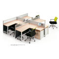 Vertical 7 Form Easy Assembly Demontierbarer Office Cluster mit 4 Workstations